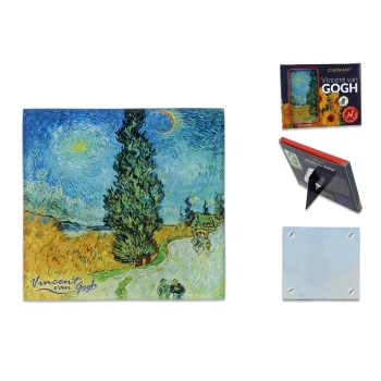 Podkładka szklana - V. van Gogh, Droga z cyprysami (CARMANI)