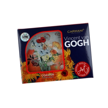 Podkładka szklana - V. van Gogh, Róże i zawilce (CARMANI)