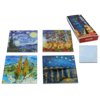 Kpl. 4 podkładek szklanych - V. van Gogh (CARMANI)
