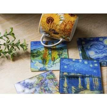 Kpl. 4 podkładek szklanych - V. van Gogh (CARMANI)