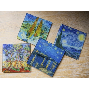 Kpl. 4 podkładek szklanych - V. van Gogh (CARMANI)