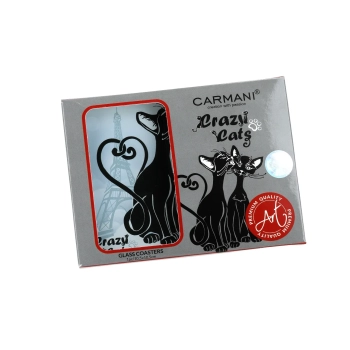 Podkładka szklana - Koci świat, Koty w Paryżu (CARMANI)