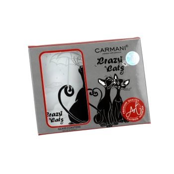Podkładka szklana - Koci świat, Koty pod parasolem (CARMANI)