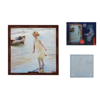 Podkładka szklana - J. Sorolla, Dziewczynka na plaży (CARMANI)
