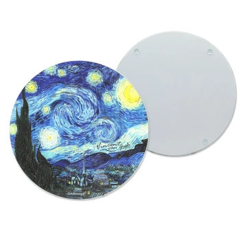 Deska szklana, okrągła - V. van Gogh, Gwiaździsta Noc (CARMANI)