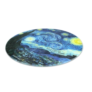 Deska szklana, okrągła - V. van Gogh, Gwiaździsta Noc (CARMANI)