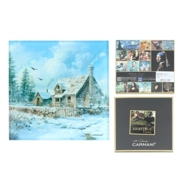 Podkładka szklana - Chłopska osada (CARMANI)