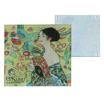 Podkładka szklana - G. Klimt, Kobieta z wachlarzem (CARMANI)