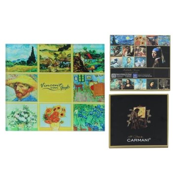 Podkładka szklana - V. van Gogh, kolaż (CARMANI)
