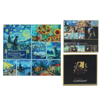Podkładka szklana - V. van Gogh, kolaż (CARMANI)