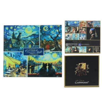 Podkładka szklana - V. van Gogh, kolaż (CARMANI)