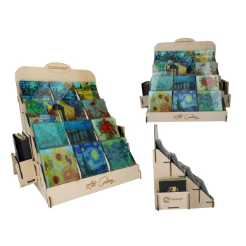 Kpl. 60 podkładek szklanych w display - V. van Gogh (CARMANI)