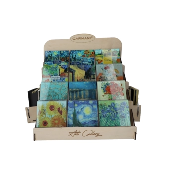 Kpl. 60 podkładek szklanych w display - V. van Gogh (CARMANI)