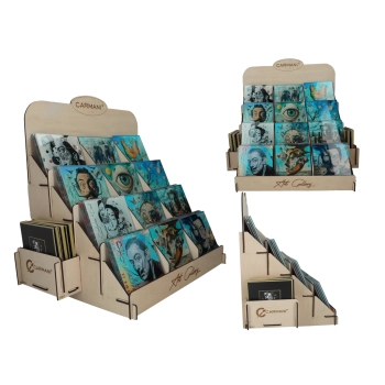 Kpl. 60 podkładek szklanych w display - S. Dali (CARMANI)
