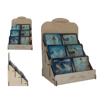 Kpl. 30 podkładek szklanych w display - J. Sorolla (CARMANI)