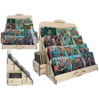 Kpl. 60 podkładek szklanych w display - F. Kahlo (CARMANI)
