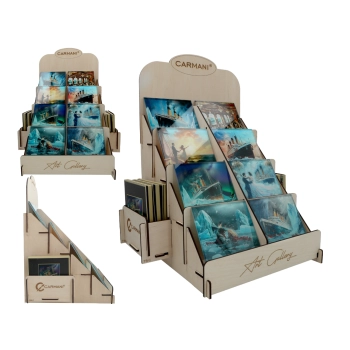 Kpl. 40 podkładek szklanych w display - Titanic (CARMANI)