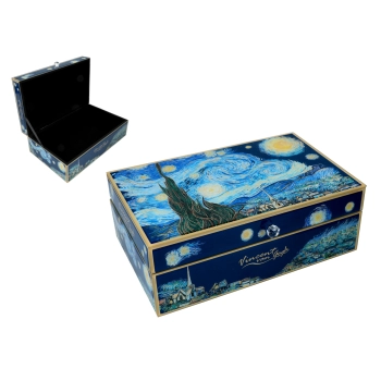 Szkatułka szklana na biżuterię - V. van Gogh, Gwiaździsta Noc (CARMANI)