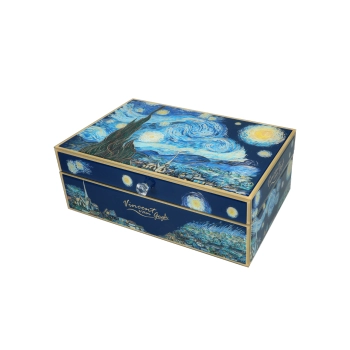 Szkatułka szklana na biżuterię - V. van Gogh, Gwiaździsta Noc (CARMANI)