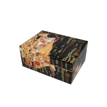 Szkatułka szklana na biżuterię - G. Klimt, Pocałunek (CARMANI)