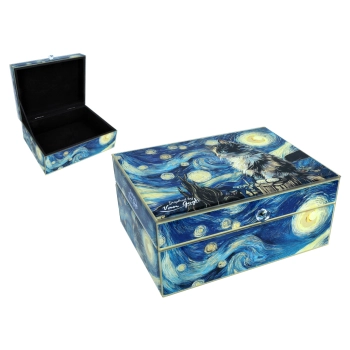 Szkatułka szklana na biżuterię - V. van Gogh, Gwiaździsta Noc (CARMANI)
