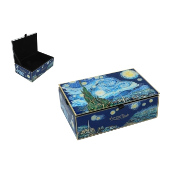 Szkatułka szklana na biżuterię - V. van Gogh, Gwiaździsta Noc (CARMANI)