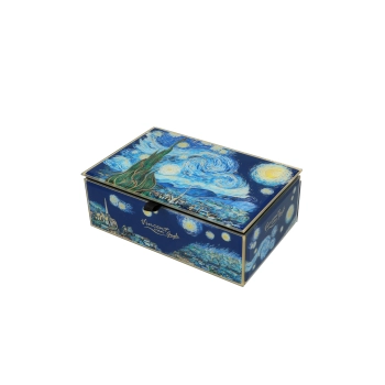 Szkatułka szklana na biżuterię - V. van Gogh, Gwiaździsta Noc (CARMANI)