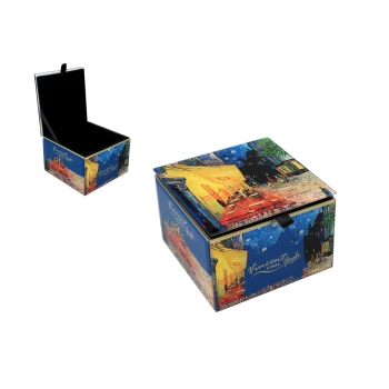 Szkatułka szklana na biżuterię - V. van Gogh, Taras Kawiarni w Nocy (CARMANI)
