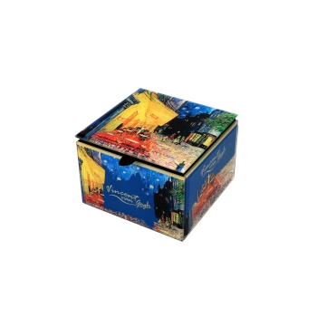 Szkatułka szklana na biżuterię - V. van Gogh, Taras Kawiarni w Nocy (CARMANI)