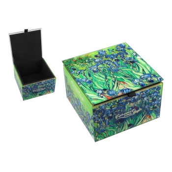 Szkatułka szklana na biżuterię - V. van Gogh, Irysy (CARMANI)
