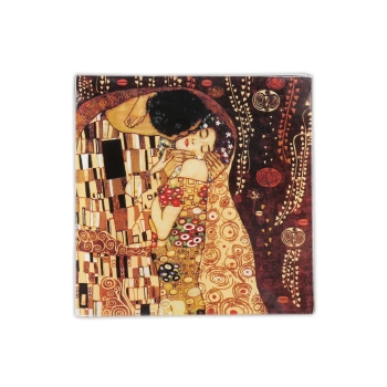 Talerz dekoracyjny - G. Klimt, Pocałunek 13x13cm