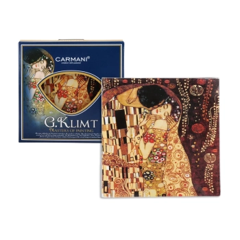 Talerz dekoracyjny - G. Klimt, Pocałunek 13x13cm