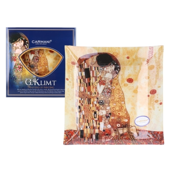 Talerz dekoracyjny - G. Klimt, Pocałunek 30x30cm