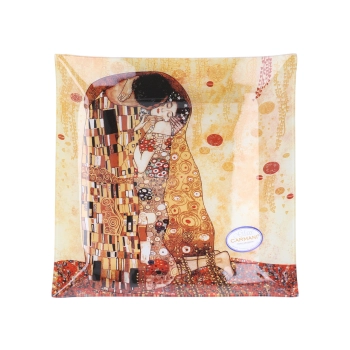Talerz dekoracyjny - G. Klimt, Pocałunek 30x30cm