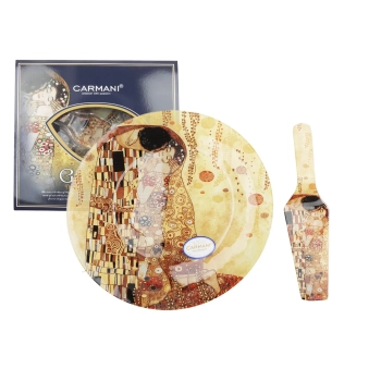 Talerz deserowy z łopatką - G. Klimt, Pocałunek śr.30cm