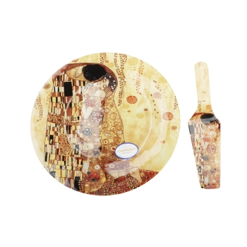 Talerz deserowy z łopatką - G. Klimt, Pocałunek śr.30cm