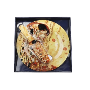 Talerz deserowy z łopatką - G. Klimt, Pocałunek śr.30cm