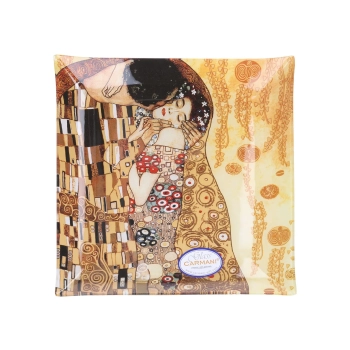 Talerz dekoracyjny - G. Klimt, Pocałunek 25x25cm