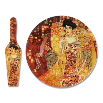 Talerz deserowy z łopatką - G.Klimt, Adela śr.30cm