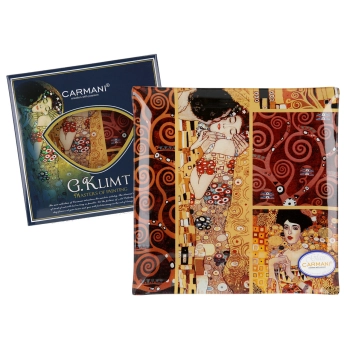 Talerz dekoracyjny - G. Klimt, Pocałunek 25x25cm