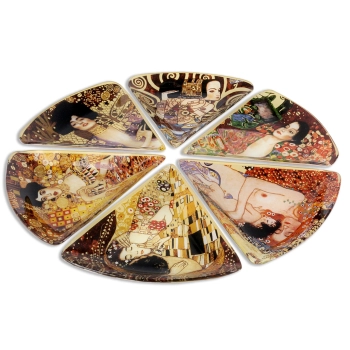 Talerz dekoracyjny - G. Klimt, 6 części (mix 6 wzorów)