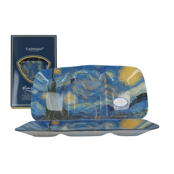 Talerz dekoracyjny - V. van Gogh, Gwiaździsta Noc (CARMANI)