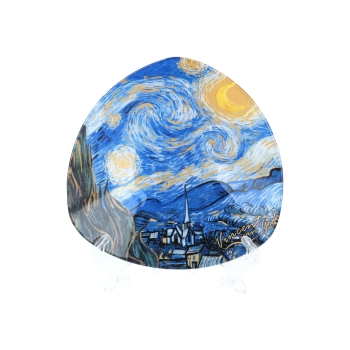Talerz miseczka dekoracyjna - V. van Gogh, Gwiaździsta Noc (CARMANI) 17x17cm