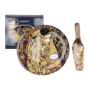 Talerz dekoracyjny z łopatką - G. Klimt, Pocałunek