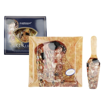 Talerz dekoracyjny z łopatką - G. Klimt, Pocałunek