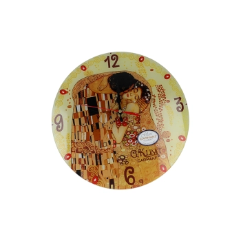 Zegar ścienny - G. Klimt, Pocałunek (CARMANI)