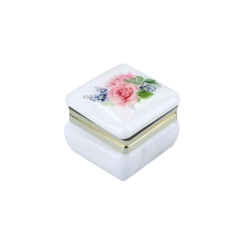Kasetka alabastrowa kwadratowa 4x4cm (w pudełku)