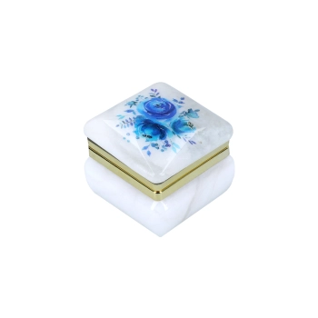 Kasetka alabastrowa kwadratowa 4x4cm (w pudełku)