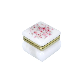 Kasetka alabastrowa kwadratowa 4x4cm (w pudełku)