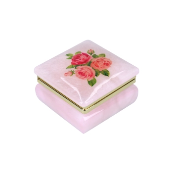 Kasetka alabastrowa kwadratowa 6x6cm (w pudełku)